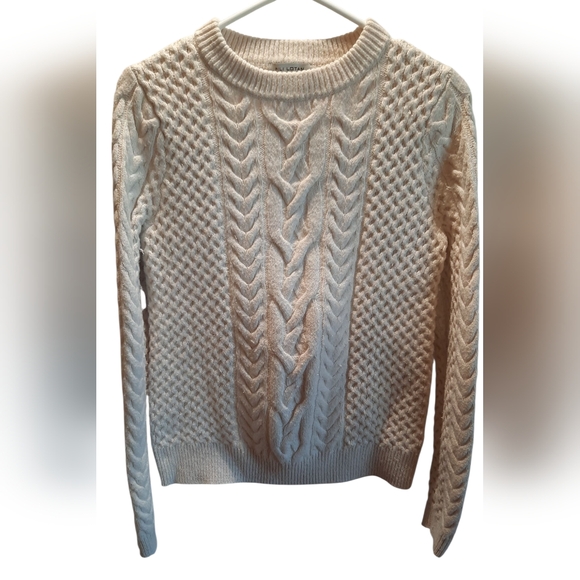 Nili Lotan Target Sweater Womans XS Cream Cable Knit Preppy Classic Casual - Picture 1 of 13